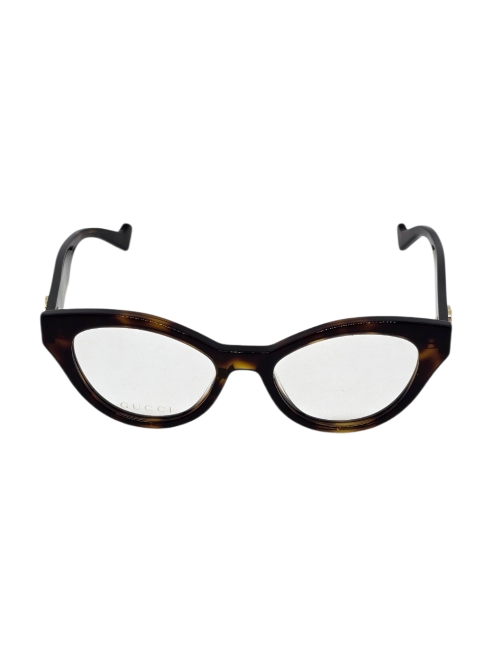Gucci Tortoiseshell Brown and Gold Temple Glasses - Picture 4 of 7